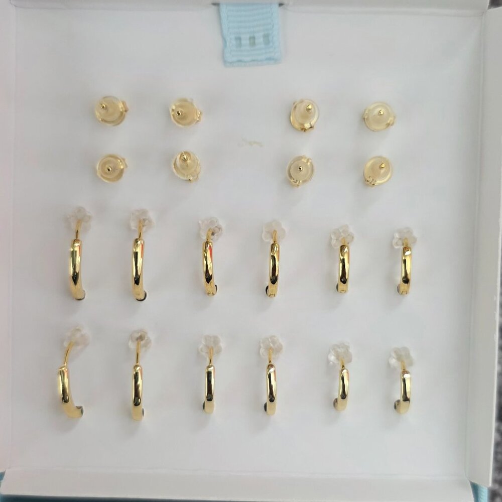 GOLD CAKE BrassMini Stud Earrings- 10 Pairs - Picture 3 of 4